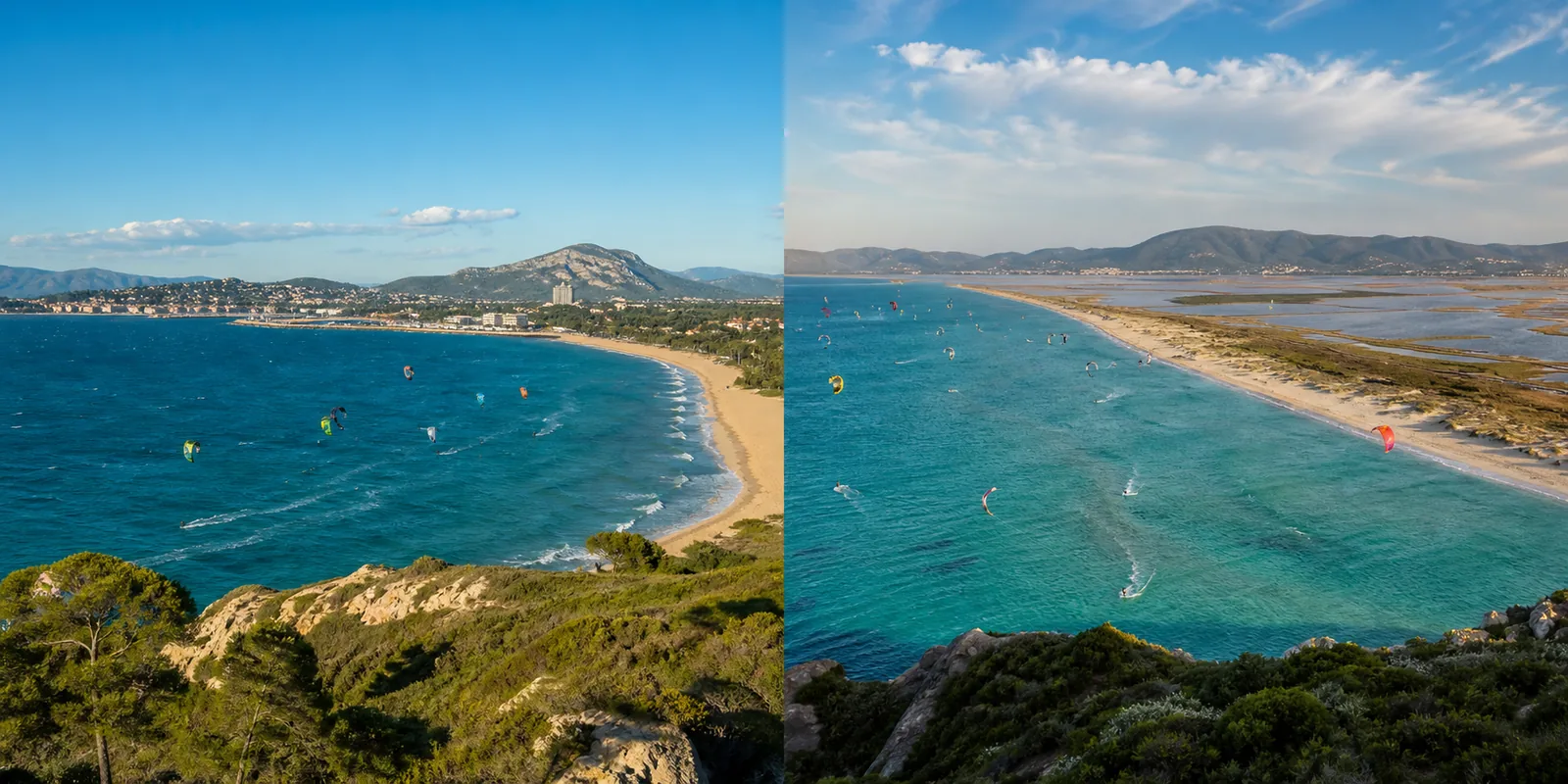 Comparatif des spots de Kitesurf : La Seyne vs Hyères